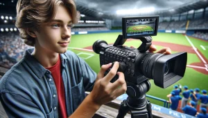 野球をビデオカメラで撮影する：ビデオカメラの設定ポイント