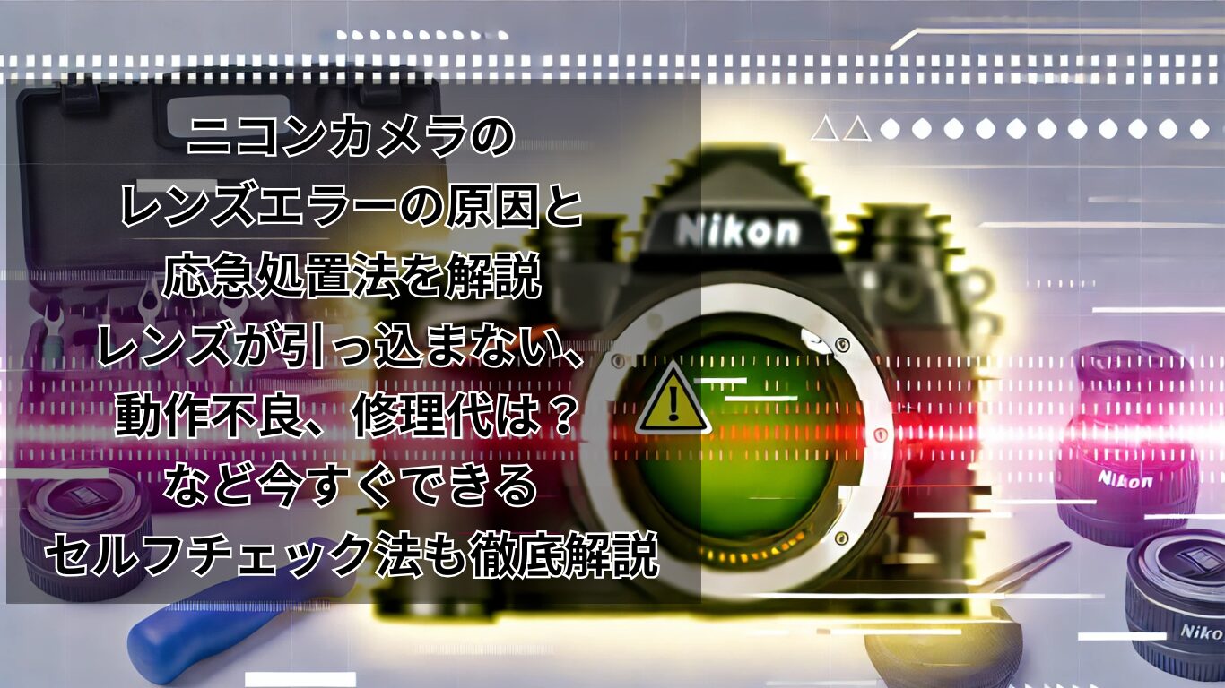 ニコンカメラのレンズエラーの原因と応急処置法を解説：レンズが引っ込まない、動作不良、修理代は？など今すぐできるセルフチェック法も徹底解説