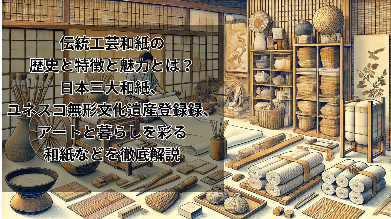 伝統工芸和紙の歴史と特徴と魅力とは？日本三大和紙、ユネスコ無形文化遺産登録録、アートと暮らしを彩る和紙などを徹底解説