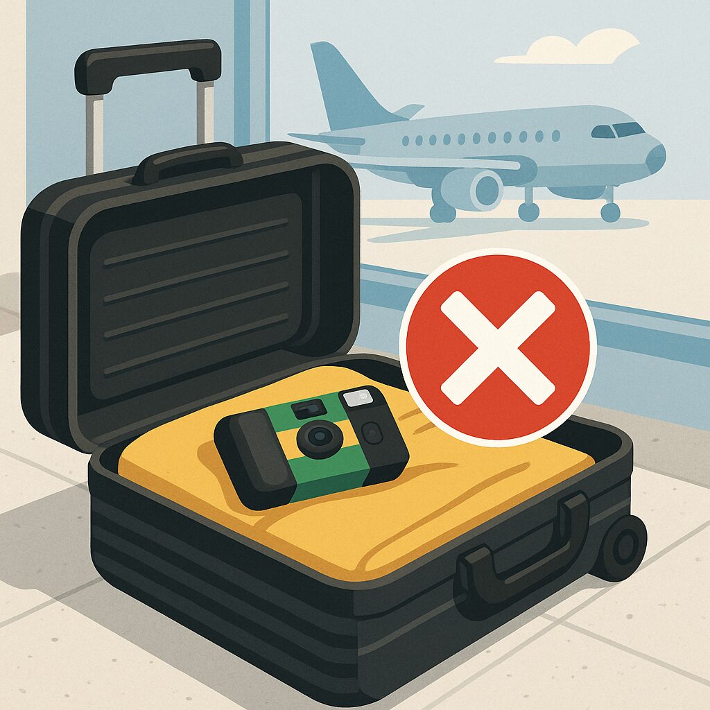 飛行機旅行、写ルンですをスーツケースに入れるのはNG？