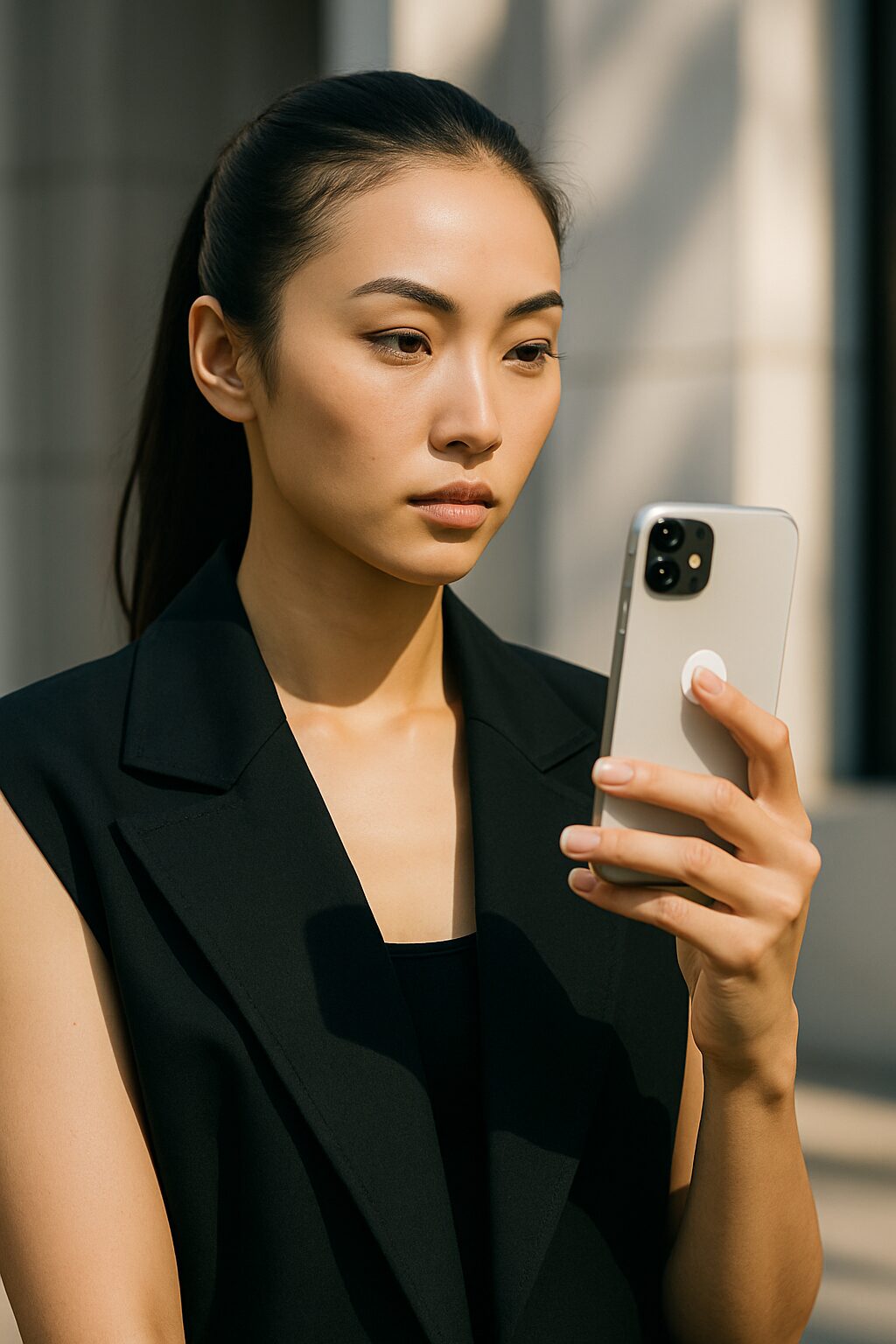 白いシャッターボタンの操作法