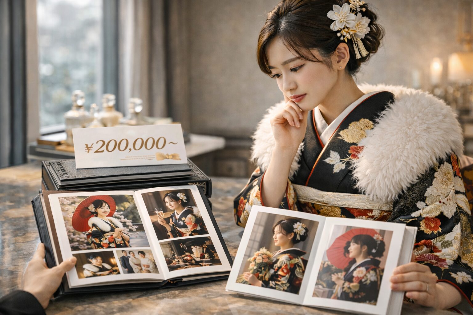 成人式前撮りアルバム20万と他プラン比較