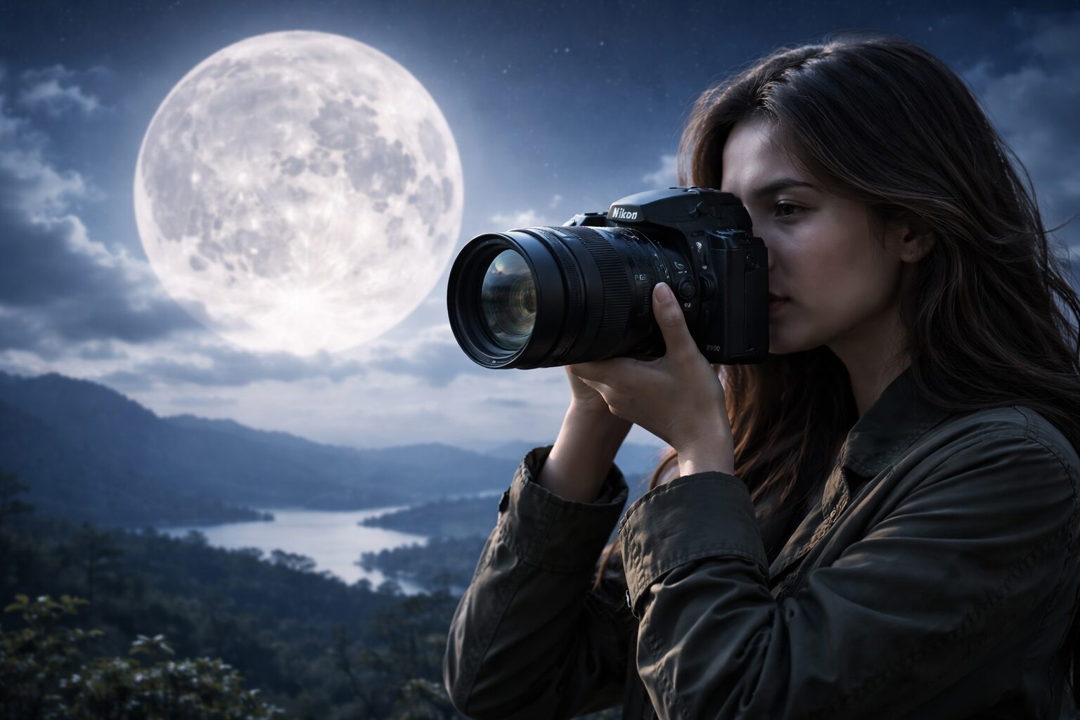 nikon コンデジ月撮影