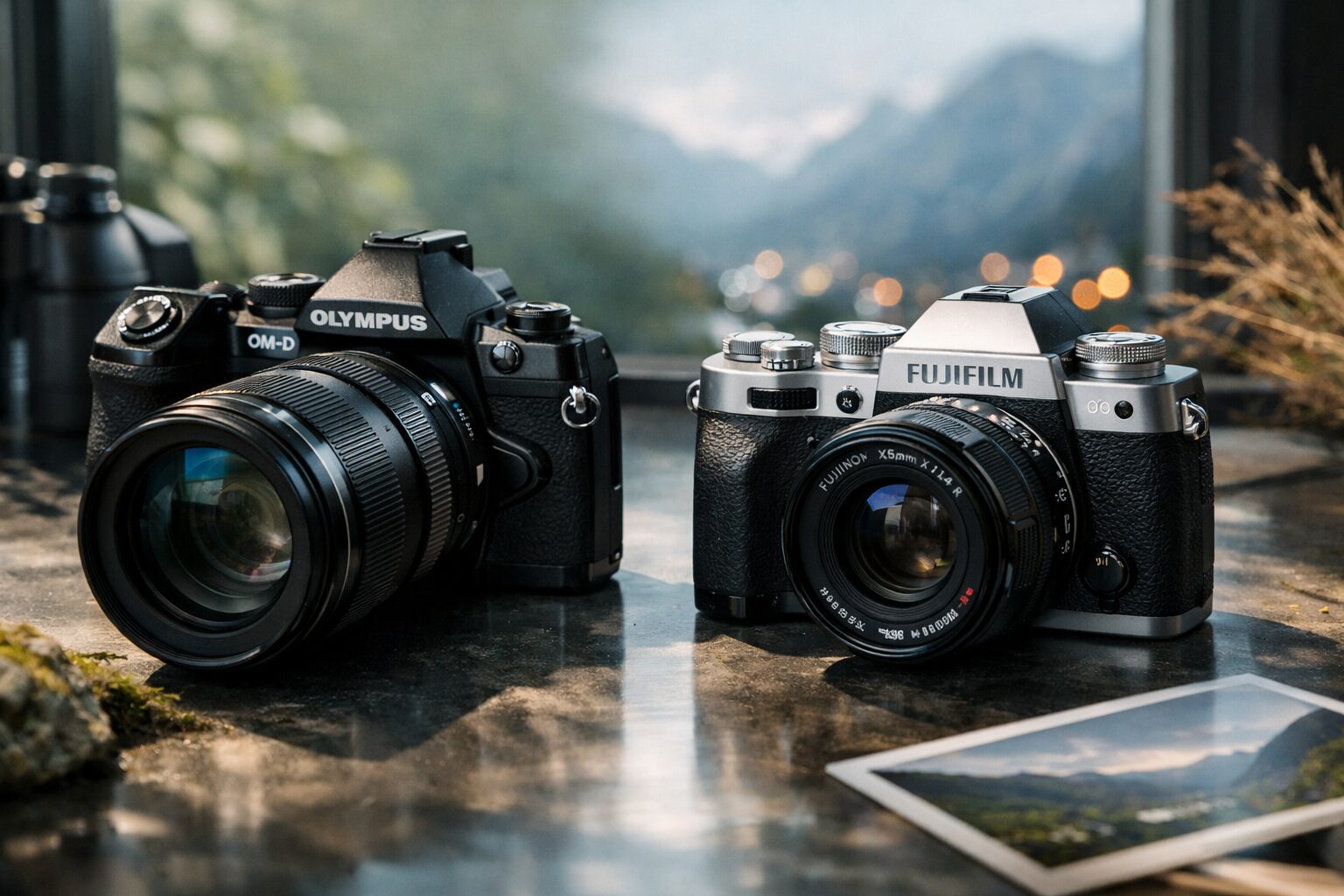 オリンパスと富士フイルムのミラーレス比較徹底解説