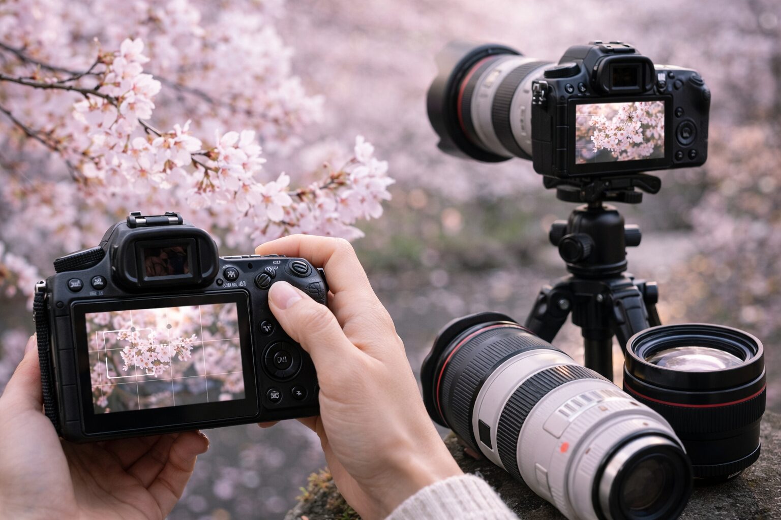 桜撮影の構図とレンズ選び
