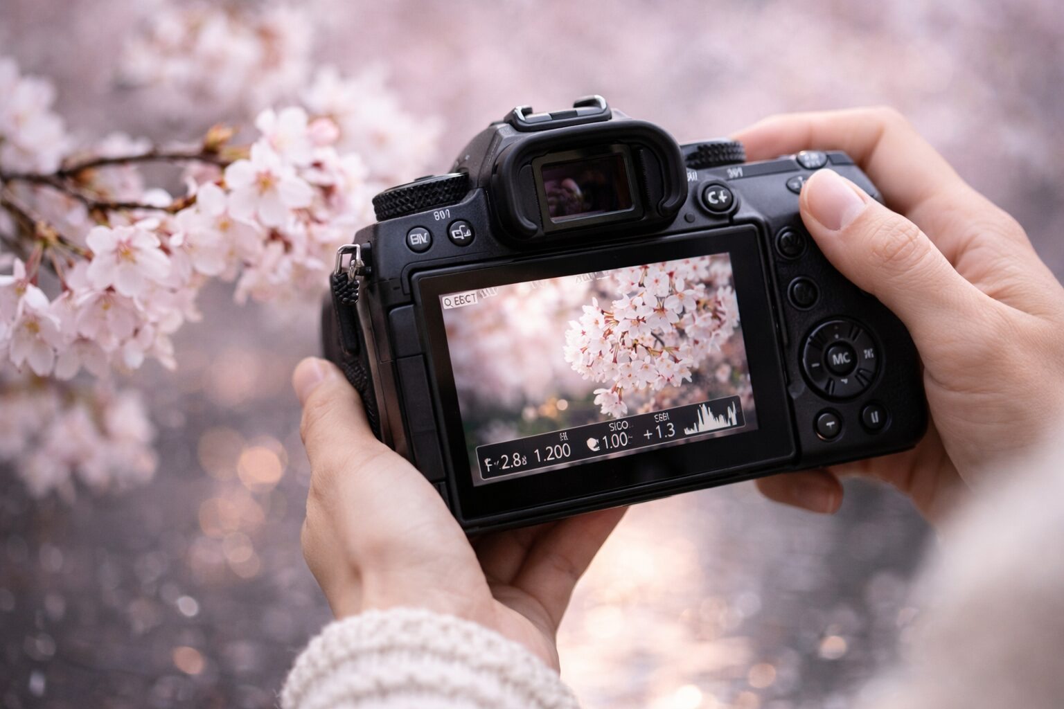 桜撮影の設定と露出補正