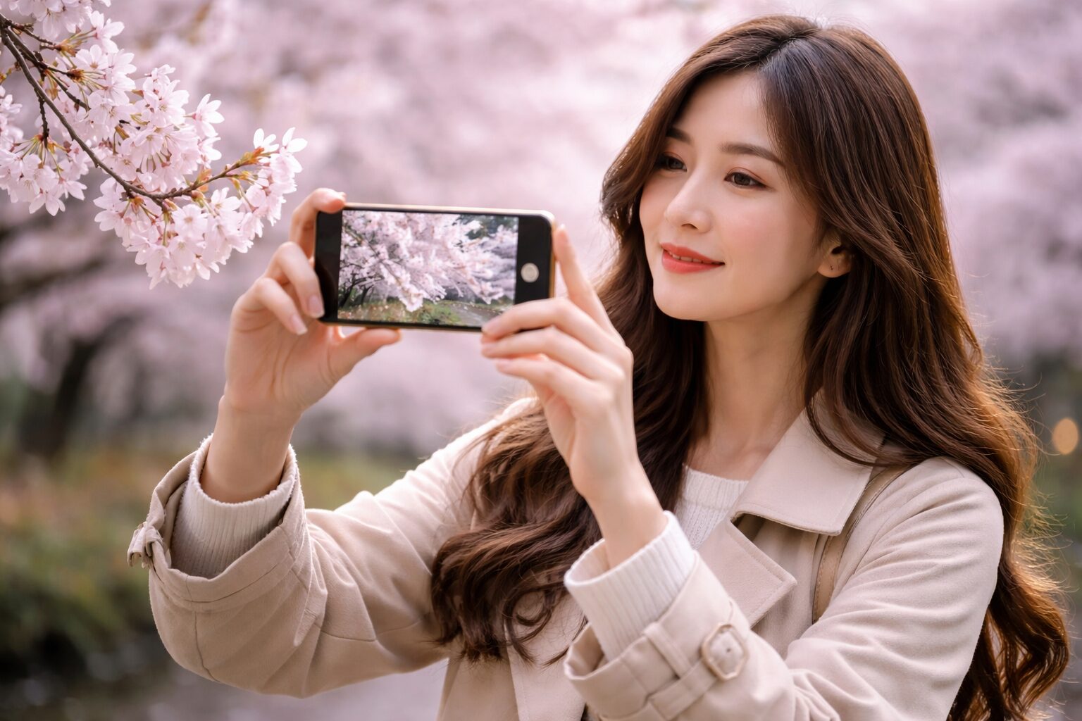 桜撮影はスマホでも撮れる