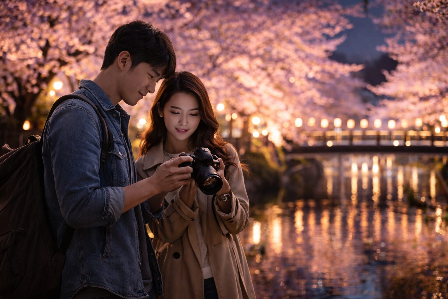 桜撮影は夜桜時間も人気