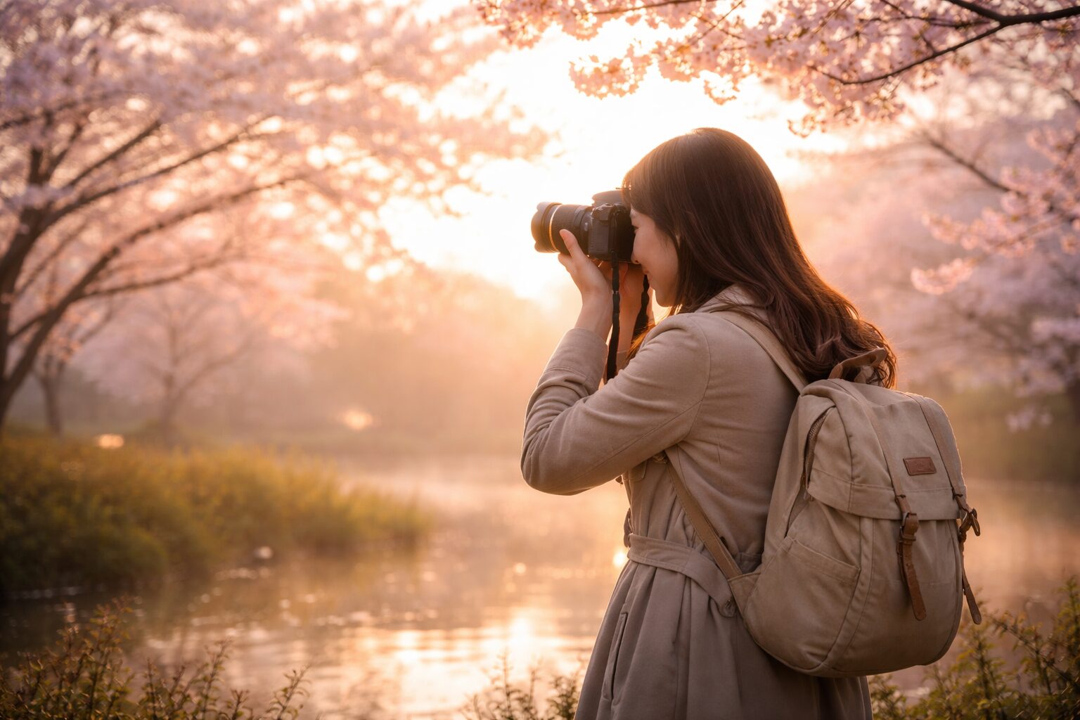 桜撮影は早朝が狙い目
