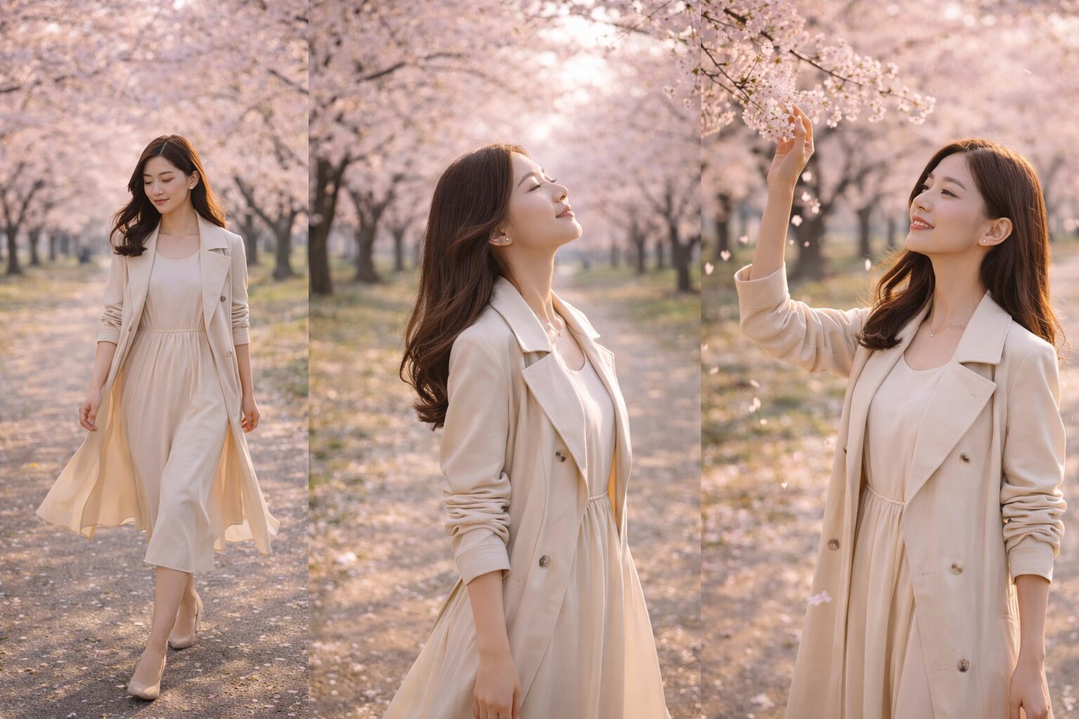 桜撮影会のポーズ集