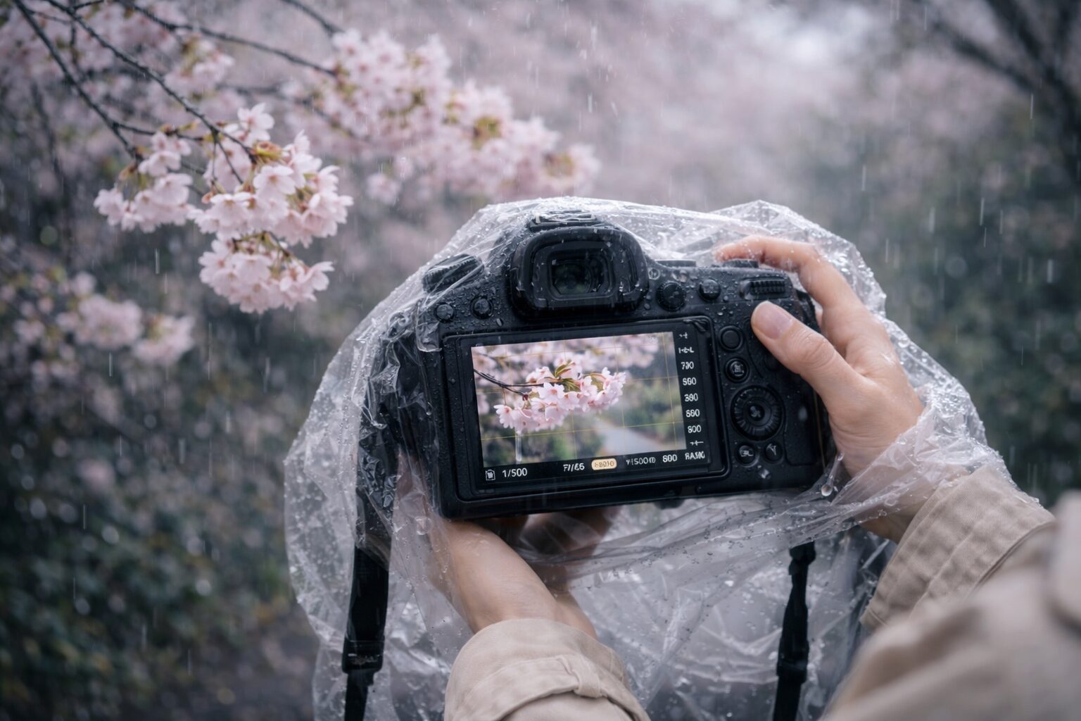 桜撮影曇りと雨の撮り方