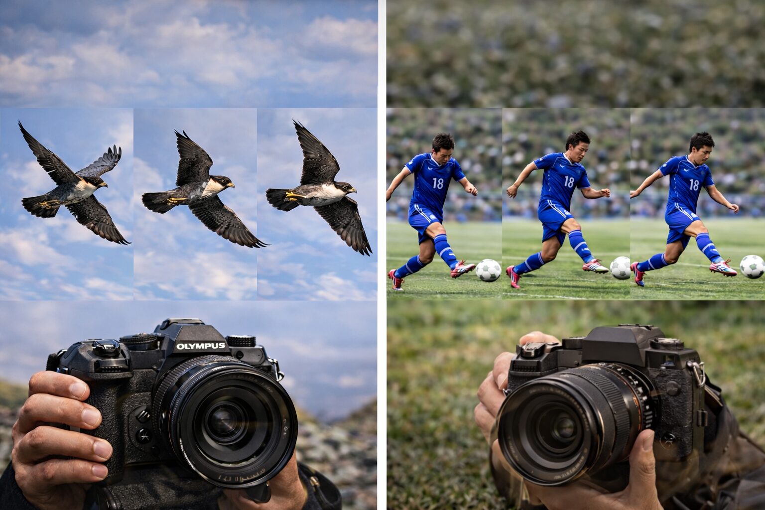 連写性能と瞬間撮影比較