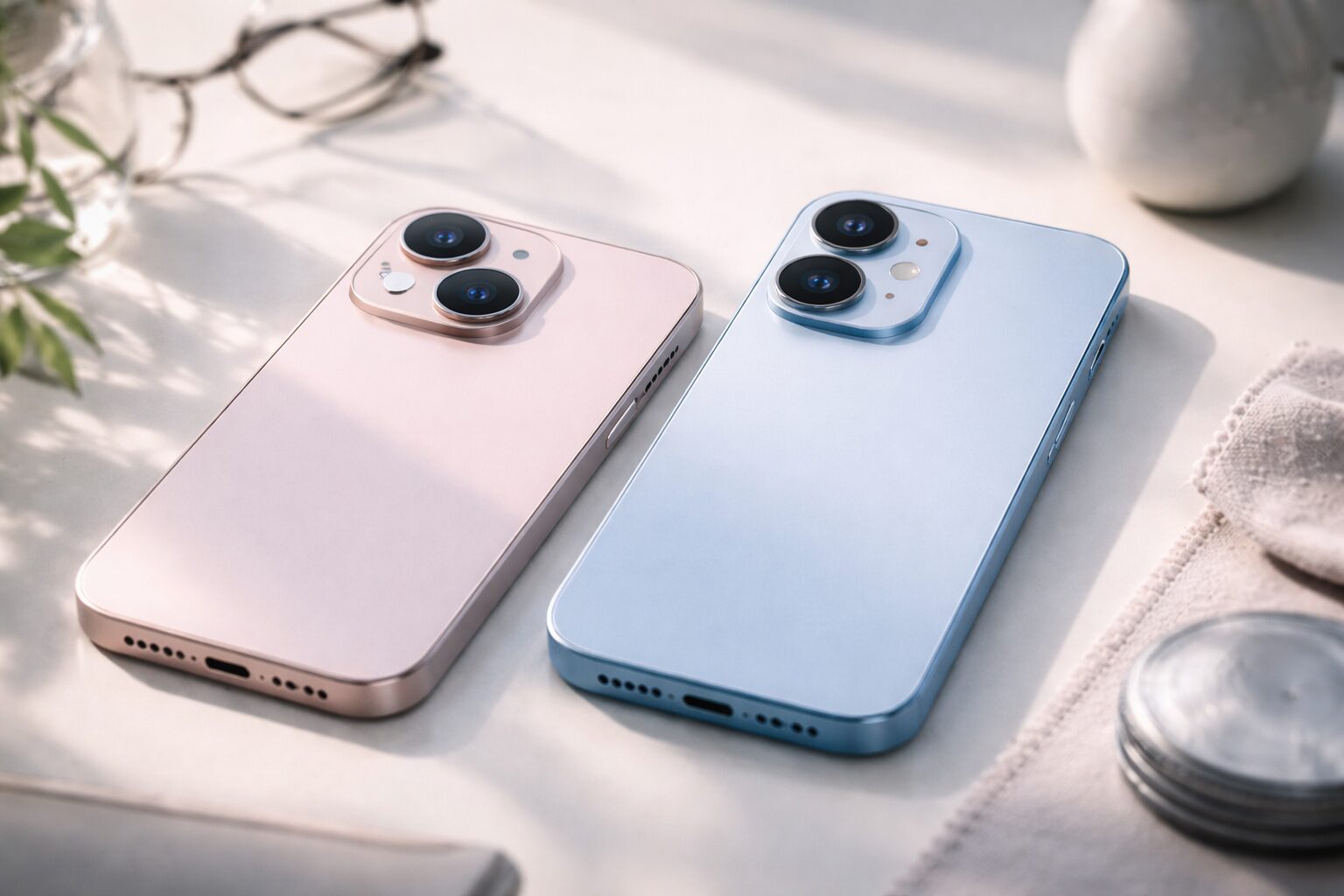 iphone15と16のカメラ配置比較