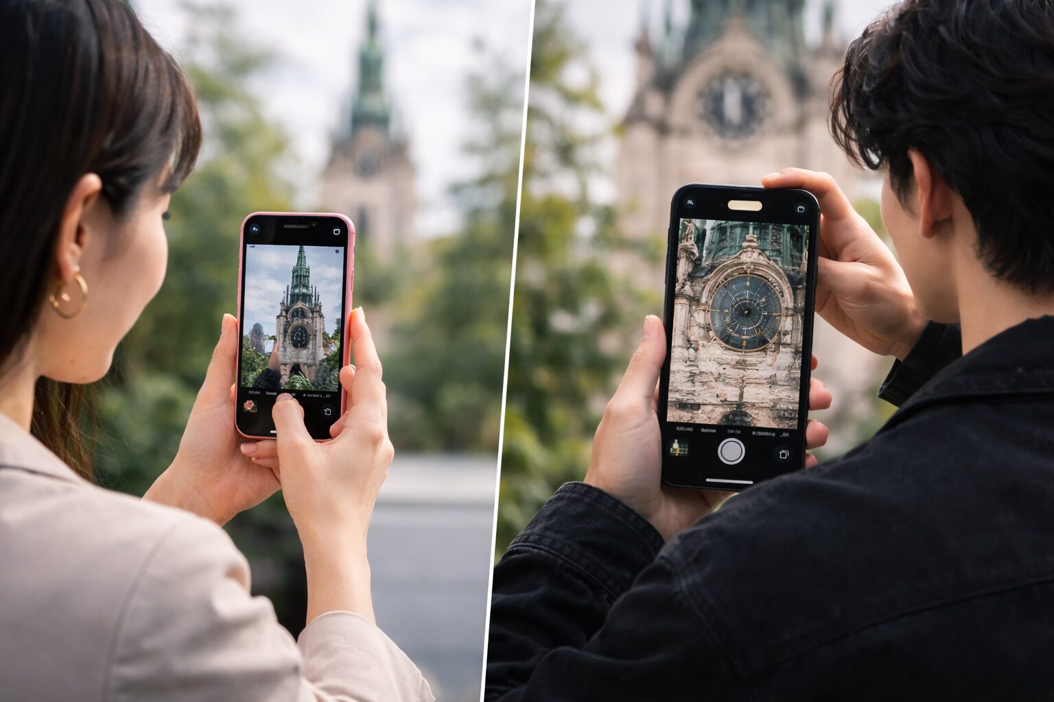 iphone15と16のズーム比較