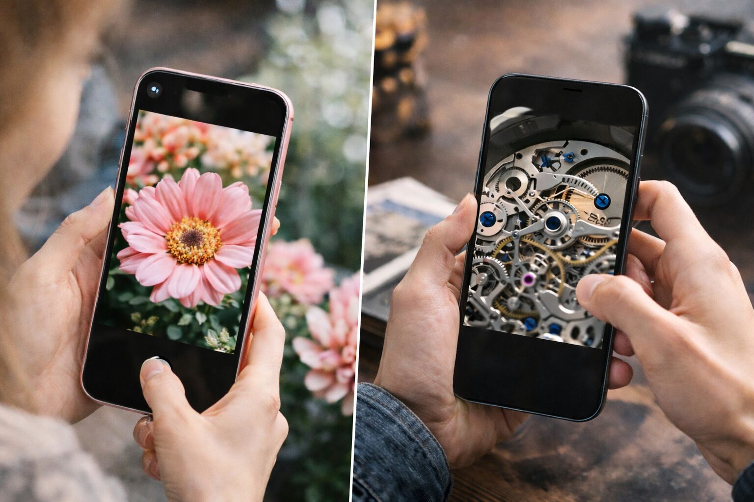 iphone15と16のマクロ撮影比較