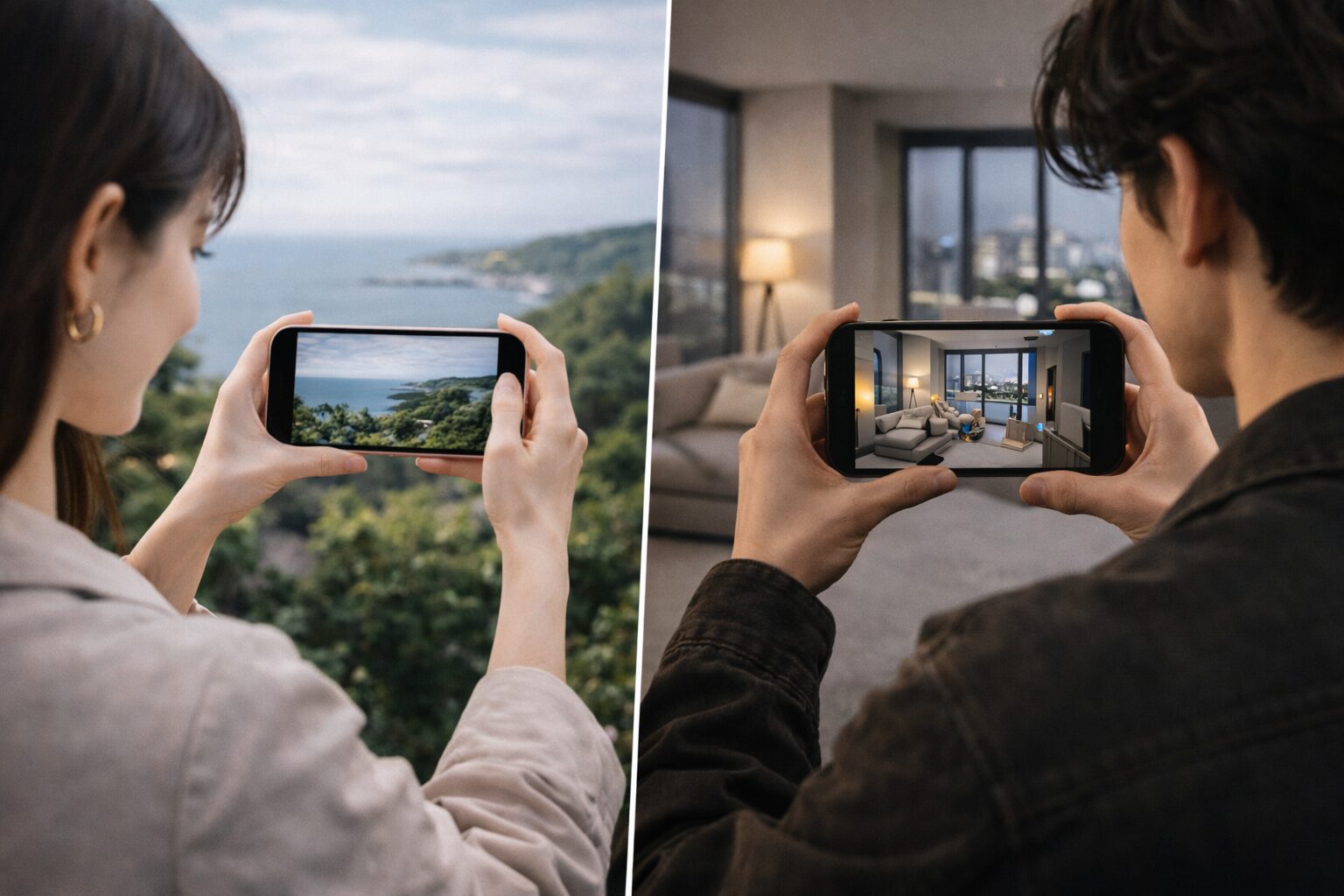 iphone15と16の空間撮影比較