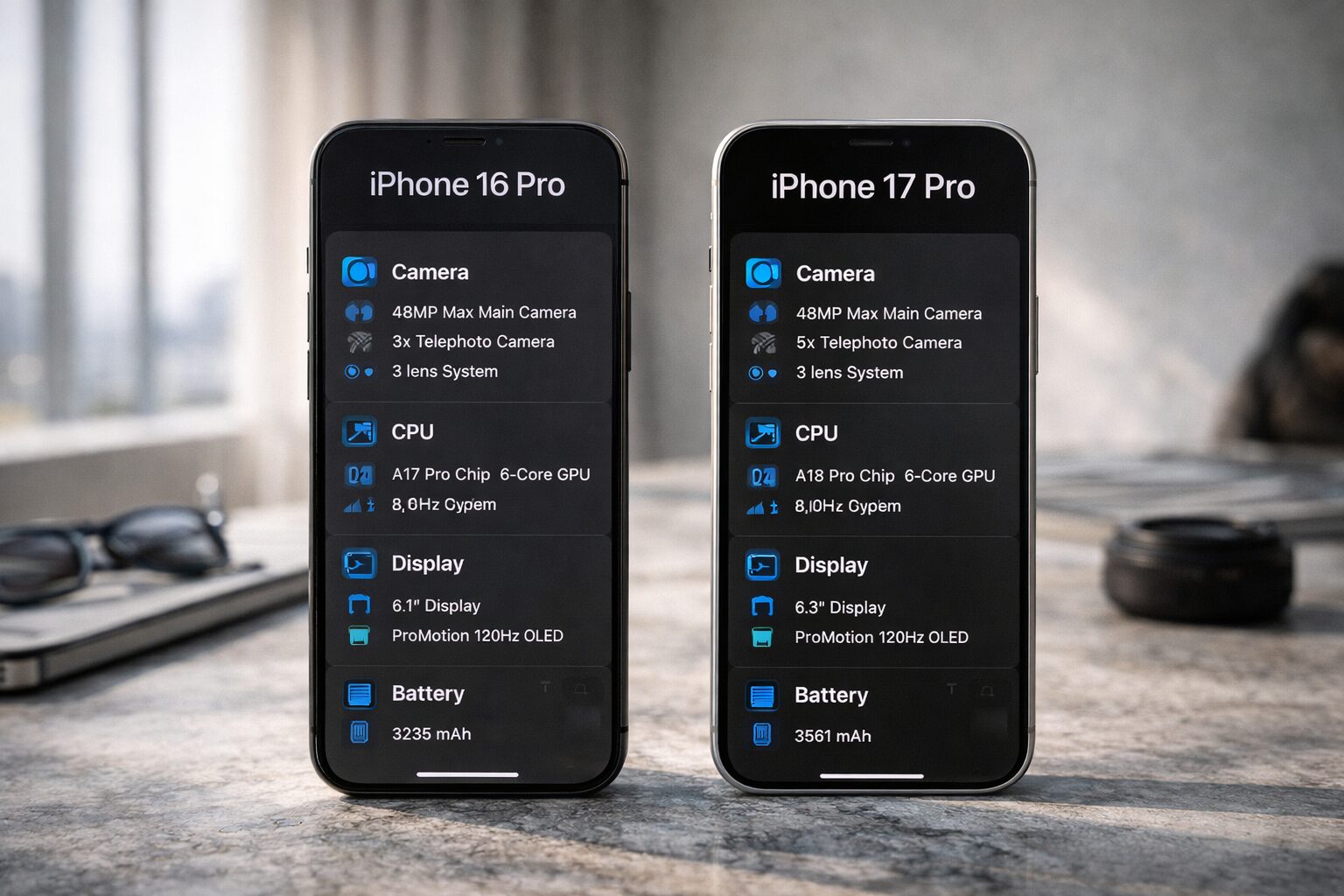 スペック比較で見る進化点