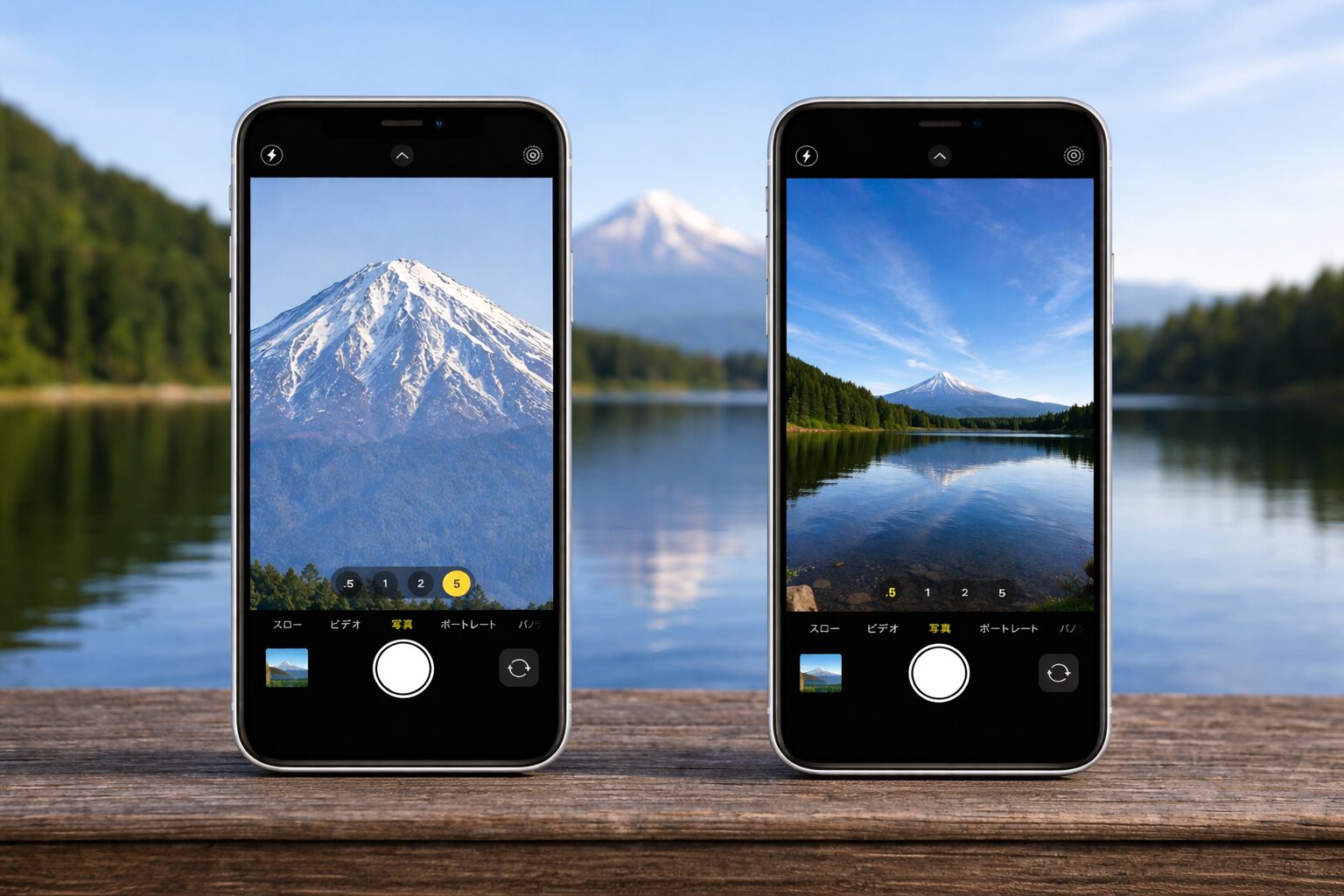ズーム性能と超広角の差