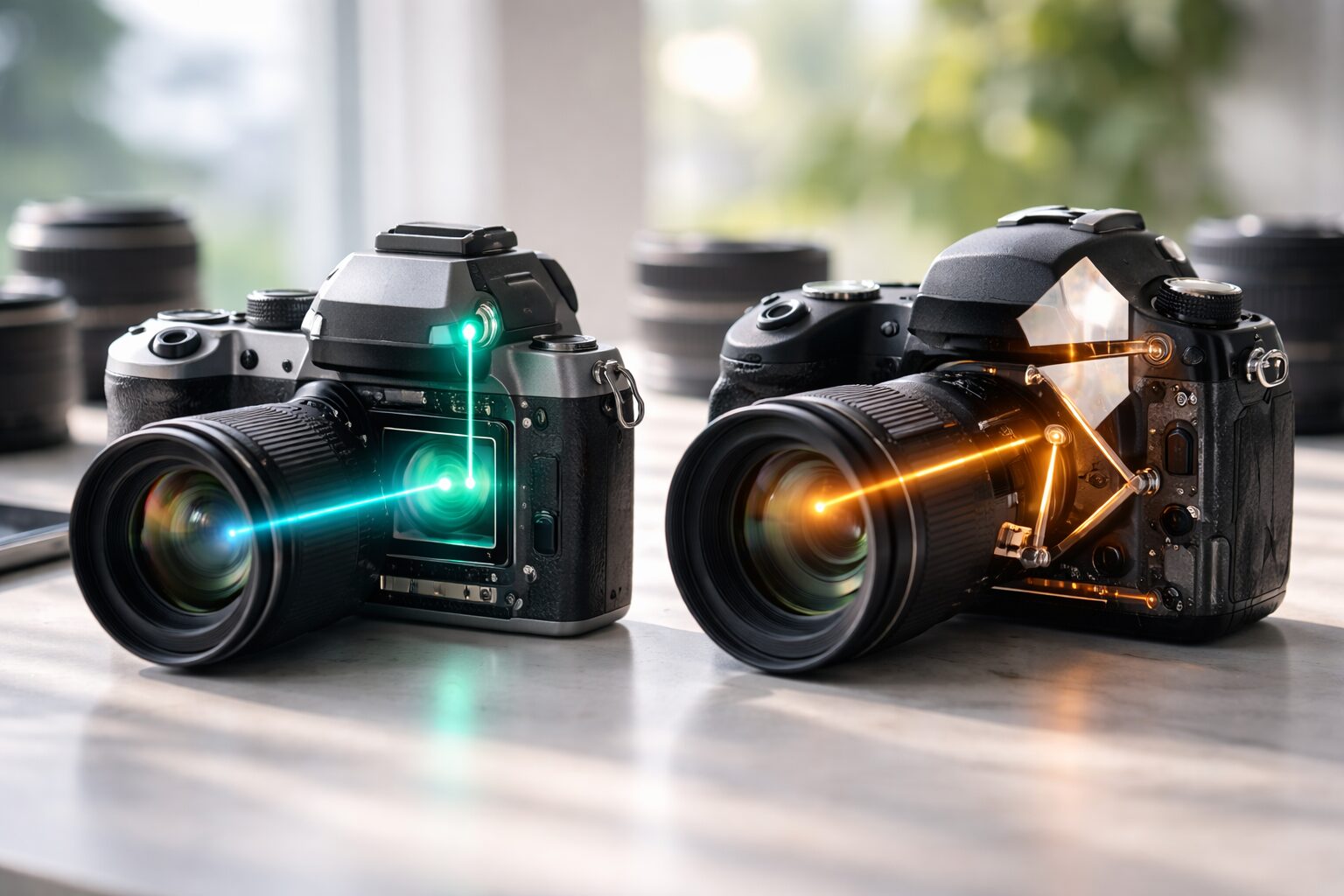 ミラー構造の違いを比較