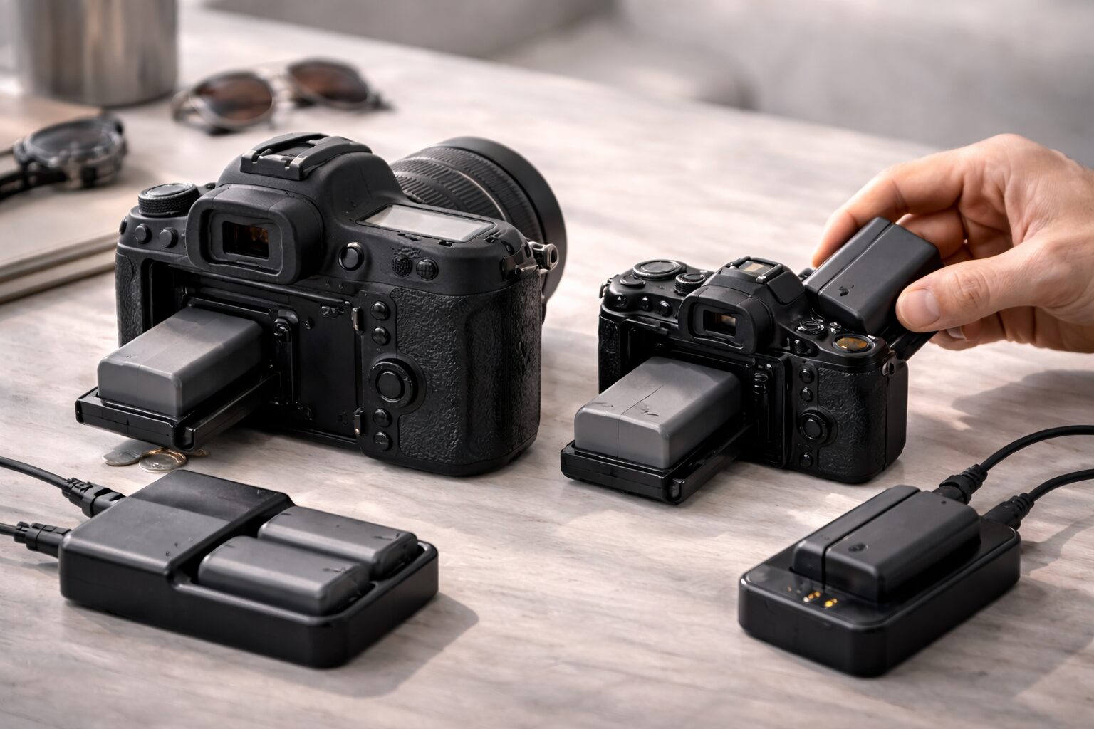 一眼レフ ミラーレス バッテリー 持ち比較