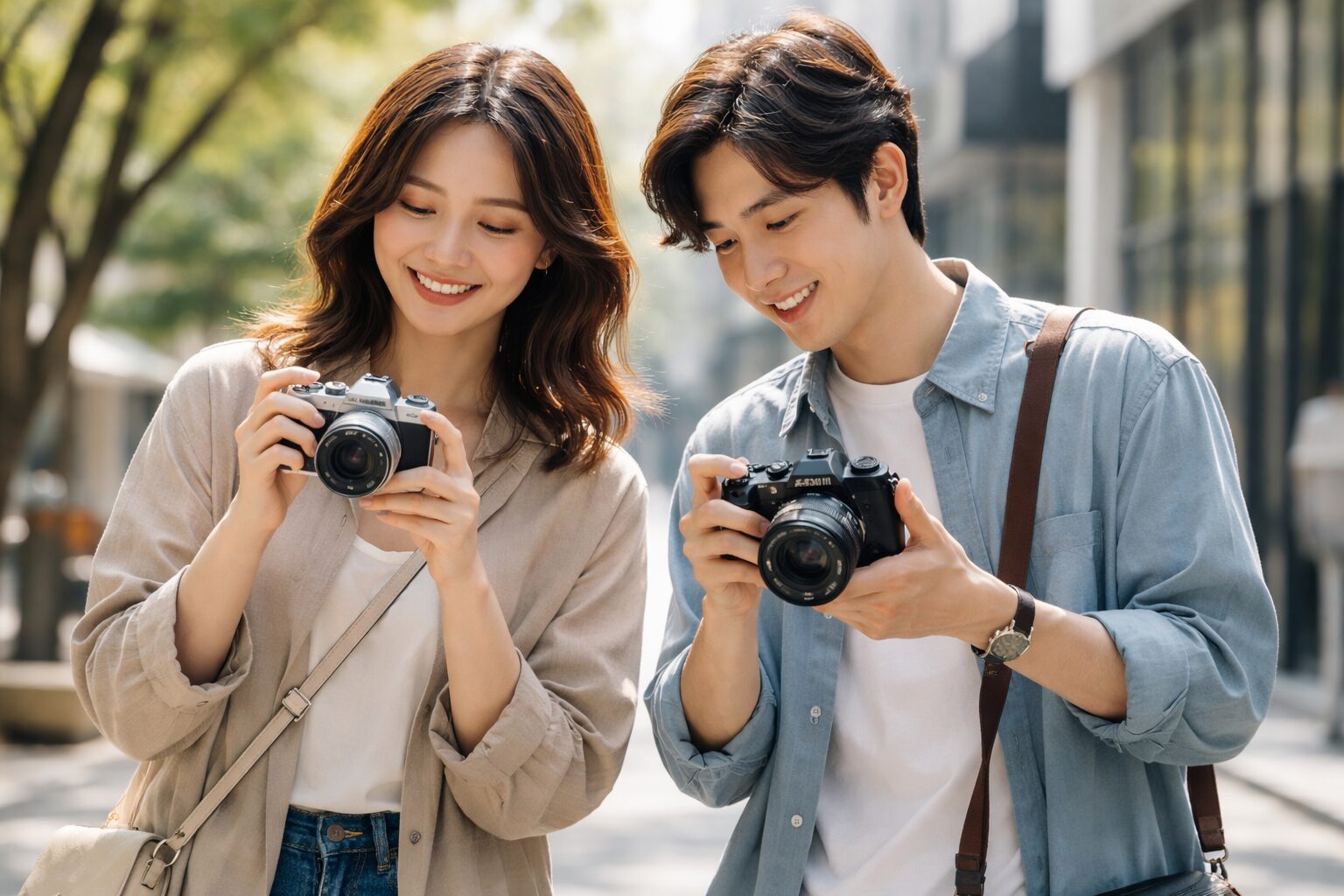 初心者向けにX-M5とX-T30 IIIをイメージしたミラーレスカメラの比較イメージ