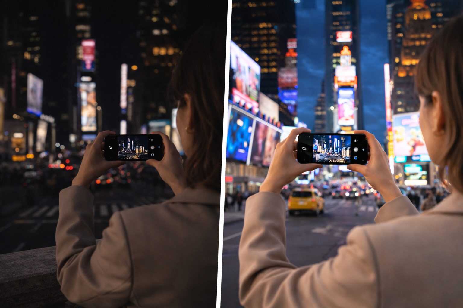 夜景モードの画質比較