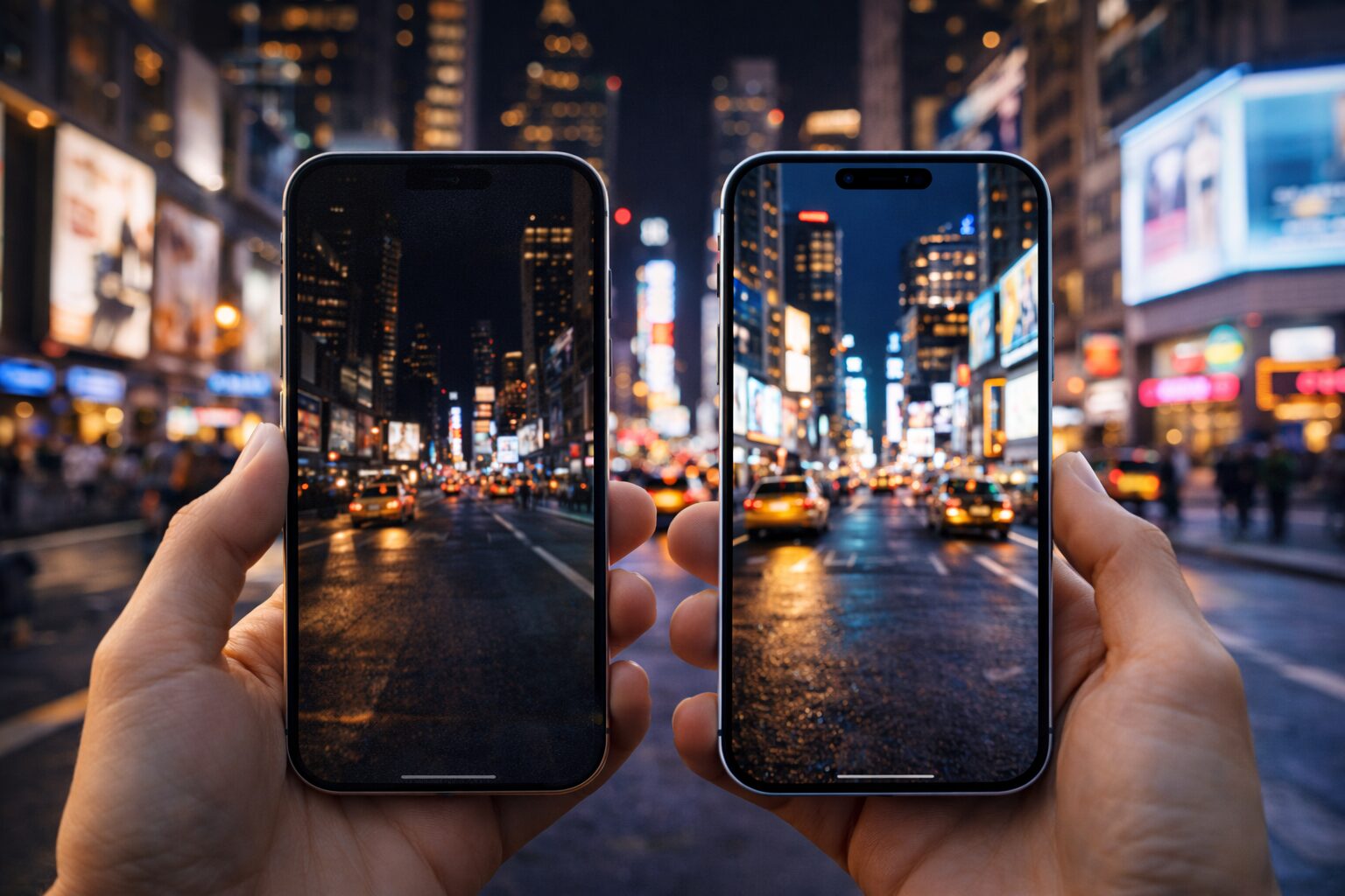 夜景撮影は13proと17で差が出る