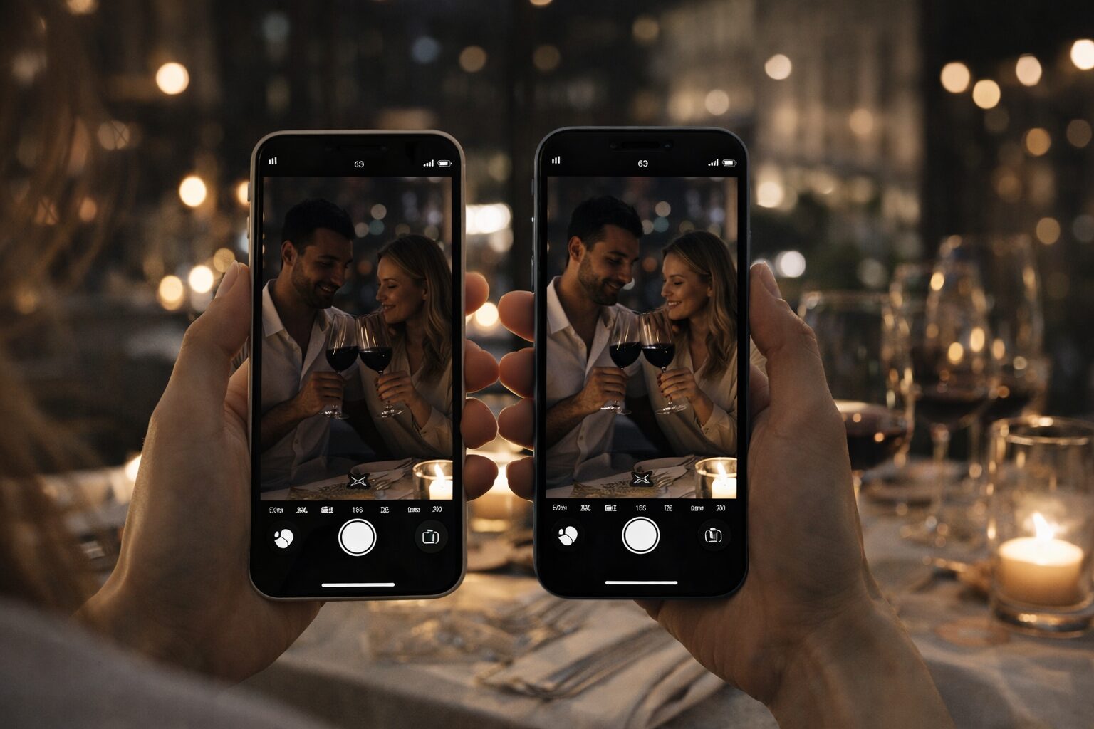 暗所撮影の違いを比較